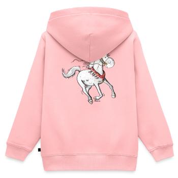 Knuffiges Araber Pferd - Araber - Kinder Premium Organic Zip Hoodie - Rosa - Hinten - AI Model Kid Female (0cm)