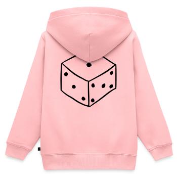Cube - Kids Premium Organic Zip-up Hoodie - rose - Back - AI Model Kid Female (0cm)