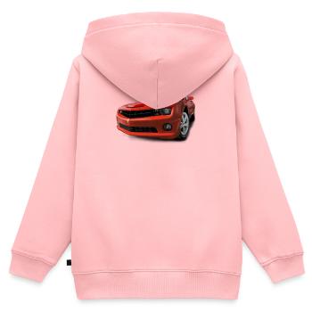 Sportwagen - Kinder Premium Organic Zip Hoodie - Rosa - Hinten - AI Model Kid Female (0cm)