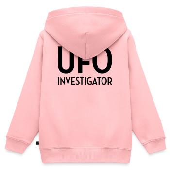 Ufo Alien Raum außerirdisches Aussenseiter - Kinder Premium Organic Zip Hoodie - Rosa - Hinten - AI Model Kid Female (0cm)