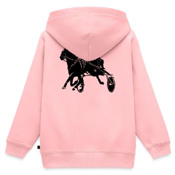 Trotteurs trotteurs - Sweat Premium à capuche zippé enfant bio - rose - Dos - AI Model Kid Female (0cm)
