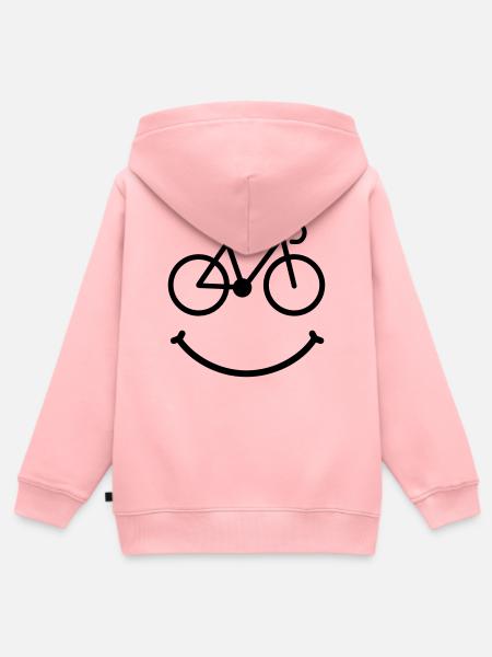 bike smile rennrad - Kinder Premium Organic Zip Hoodie - Rosa