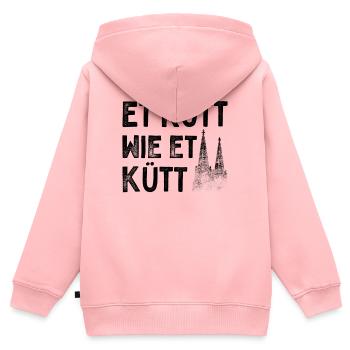 Köln Et Kütt Wie Et Kütt Kölner Grundgesetz Kölsch - Kinder Premium Organic Zip Hoodie - Rosa - Hinten - AI Model Kid Female (0cm)