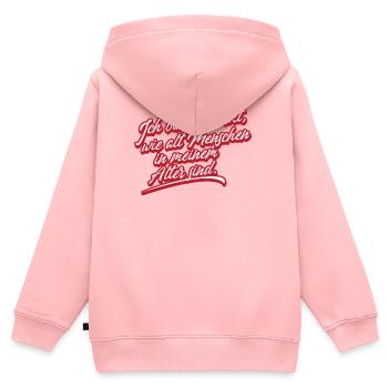Lustig Sprüche Alter Uralt Alt Werden Geburtstag - Kinder Premium Organic Zip Hoodie - Rosa - Hinten - AI Model Kid Female (0cm)
