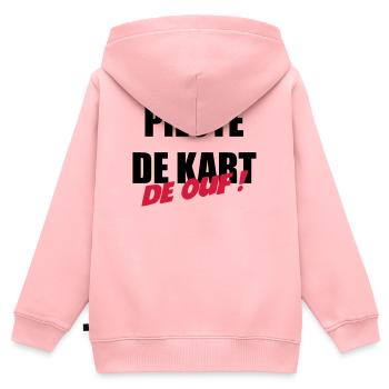 Go-Kart / Karting / Kart / Fahrer - Kinder Premium Organic Zip Hoodie - Rosa - Hinten - AI Model Kid Female (0cm)