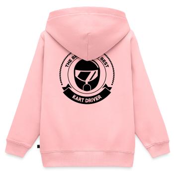 Go-Kart / Karting / Kart / Fahrer - Kinder Premium Organic Zip Hoodie - Rosa - Hinten - AI Model Kid Female (0cm)