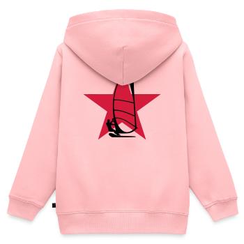Windsurfen / Windsurfer / Windsurf / Windsurfing - Kinder Premium Organic Zip Hoodie - Rosa - Hinten - AI Model Kid Female (0cm)