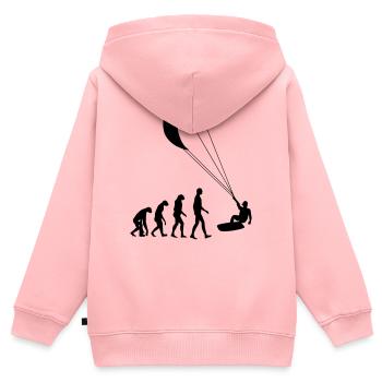 Kitesurfen / Kitesurfer / Kiteboarden / Kitesurf - Kinder Premium Organic Zip Hoodie - Rosa - Hinten - AI Model Kid Female (0cm)