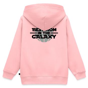 Best Mom In The Galaxy - Kinder Premium Organic Zip Hoodie - Rosa - Hinten - AI Model Kid Female (0cm)