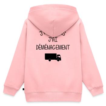Mover Frachtführer Déménageur Déménagement - Kids Premium Organic Zip-up Hoodie - rose - Back - AI Model Kid Female (0cm)