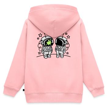 Gesundheit! - Kinder Premium Organic Zip Hoodie - Rosa - Hinten - AI Model Kid Female (0cm)
