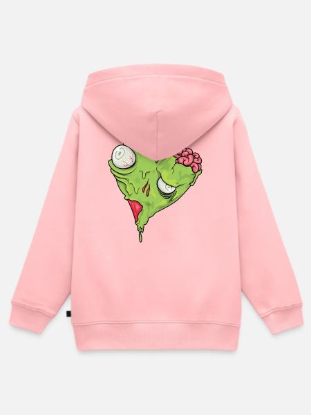 Halloween Zombie Herz - Kinder Premium Organic Zip Hoodie - Rosa