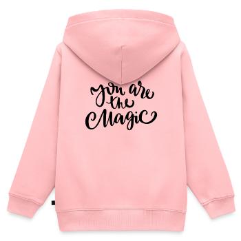 You are magical - Magic - Kids Premium Organic Zip-up Hoodie - rose - Back - AI Model Kid Female (0cm)