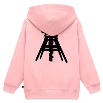 zeche ruhrgebiet - Kinder Premium Organic Zip Hoodie - Rosa - Hinten - AI Model Kid Female (0cm)