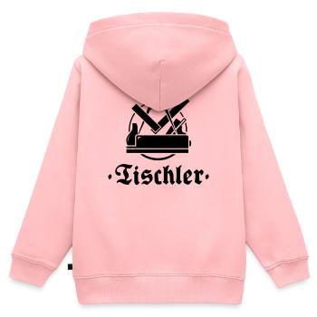 Tischler, Zunftzeichen mit alter Schrift - Kinder Premium Organic Zip Hoodie - Rosa - Hinten - AI Model Kid Female (0cm)