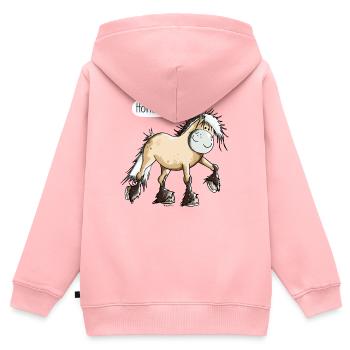 Hottehüüü Norweger - Kinder Premium Organic Zip Hoodie - Rosa - Hinten - AI Model Kid Female (0cm)