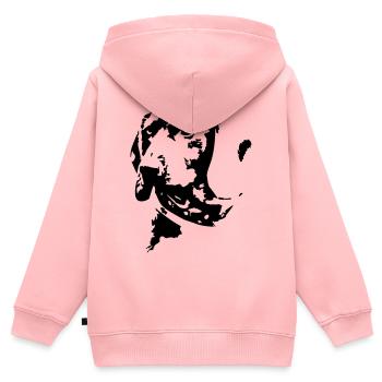 Bayerischer Gebirgsschweißhund Kopf - Kinder Premium Organic Zip Hoodie - Rosa - Hinten - AI Model Kid Female (0cm)