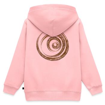 cercle - Sweat Premium à capuche zippé enfant bio - rose - Dos - AI Model Kid Female (0cm)