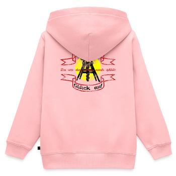 Ruhrgebiet Zeche Glück auf - Kinder Premium Organic Zip Hoodie - Rosa - Hinten - AI Model Kid Female (0cm)