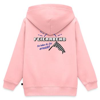 Fun Party Spruch Statement Shirt Feierabend (25) - Kinder Premium Organic Zip Hoodie - Rosa - Hinten - AI Model Kid Female (0cm)