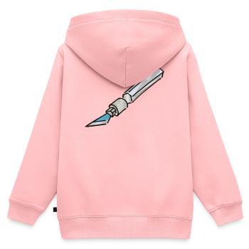Cutter Japanmesser Skalpell - Kinder Premium Organic Zip Hoodie - Rosa - Hinten - AI Model Kid Female (0cm)