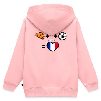 Frankreich Fussballmannschaft Fussballfan Team - Kinder Premium Organic Zip Hoodie - Rosa - Hinten - AI Model Kid Female (0cm)