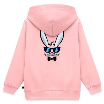 Er | Osterhase Gesicht Osterhäschen Frohe Ostern - Kinder Premium Organic Zip Hoodie - Rosa - Hinten - AI Model Kid Female (0cm)