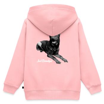 Schäferhund Deutscher Schäferhund Hundesport - Kinder Premium Organic Zip Hoodie - Rosa - Hinten - AI Model Kid Female (0cm)