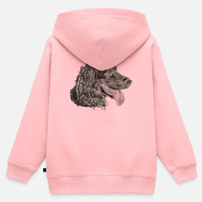 Quaildog - Sweat Premium à capuche zippé enfant bio - rose