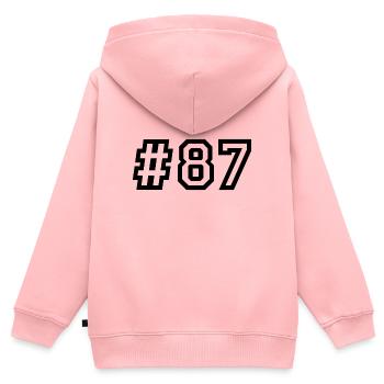 1987 Jahrgang 39. Geburtstag 39 Jahre alt - Kinder Premium Organic Zip Hoodie - Rosa - Hinten - AI Model Kid Female (0cm)