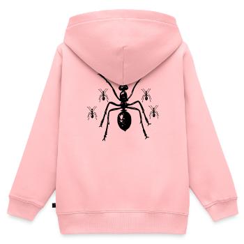 Ameise Insekt Tier Umwelt Natur - Kinder Premium Organic Zip Hoodie - Rosa - Hinten - AI Model Kid Female (0cm)
