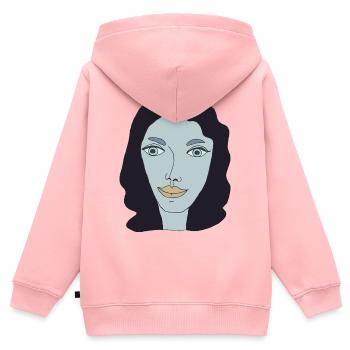 lady kunstwerk - Kinder Premium Organic Zip Hoodie - Rosa - Hinten - AI Model Kid Female (0cm)