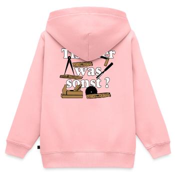 Schreiner,Tischler , Tischler was sonst (25) - Kinder Premium Organic Zip Hoodie - Rosa - Hinten - AI Model Kid Female (0cm)