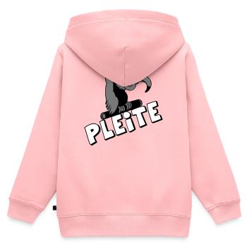 Plesiosaur Pleite Cartoon - Kinder Premium Organic Zip Hoodie - Rosa - Hinten - AI Model Kid Female (0cm)