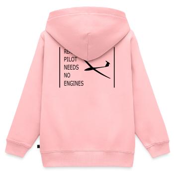 Segelflugzeug - Kinder Premium Organic Zip Hoodie - Rosa - Hinten - AI Model Kid Female (0cm)