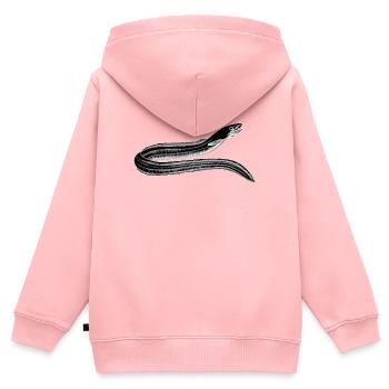 Aal - Kinder Premium Organic Zip Hoodie - Rosa - Hinten - AI Model Kid Female (0cm)