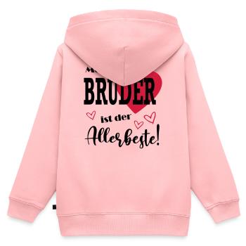 Baby Kind Geburtstag Geschenk Allerbester Bruder - Kinder Premium Organic Zip Hoodie - Rosa - Hinten - AI Model Kid Female (0cm)