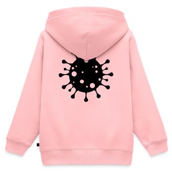 Corona Gesundheitswesen Strichmännchen vectra - Kinder Premium Organic Zip Hoodie - Rosa - Hinten - AI Model Kid Female (0cm)