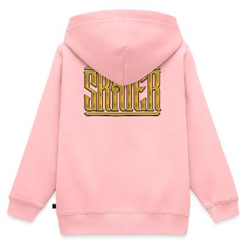 SK8R | | de skate | de skateboard Patineur - Sweat Premium à capuche zippé enfant bio - rose - Dos - AI Model Kid Female (0cm)