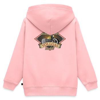 Alter schützt vor Vollgas nicht Motorrad Spruch - Kinder Premium Organic Zip Hoodie - Rosa - Hinten - AI Model Kid Female (0cm)