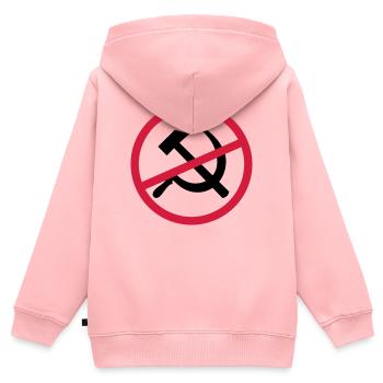 Verboten Kommunismus Schild - Kinder Premium Organic Zip Hoodie - Rosa - Hinten - AI Model Kid Female (0cm)