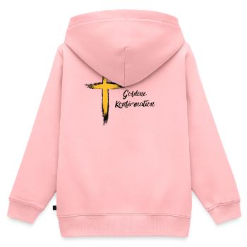 Goldene Konfirmation 50 Jahre konfirmiert - Kinder Premium Organic Zip Hoodie - Rosa - Hinten - AI Model Kid Female (0cm)