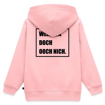 Wees Ick doch Ooch nich - Berlinern Lustig - Kinder Premium Organic Zip Hoodie - Rosa - Hinten - AI Model Kid Female (0cm)
