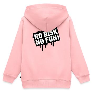 Kein Risiko, keine Zeit, Celebration Design - Kinder Premium Organic Zip Hoodie - Rosa - Hinten - AI Model Kid Female (0cm)