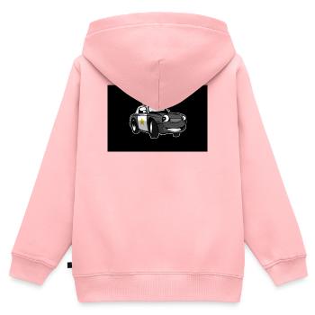 Polizei - Kinder Premium Organic Zip Hoodie - Rosa - Hinten - AI Model Kid Female (0cm)