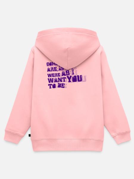 Nirvana - Komm, wie du bist - Kinder Premium Organic Zip Hoodie - Rosa