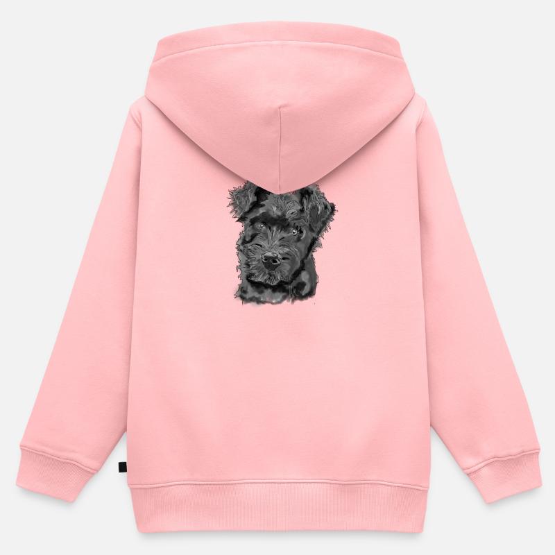 Pumi - Sweat Premium à capuche zippé enfant bio - rose