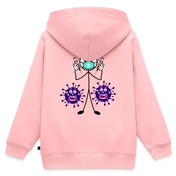 Make sure you get the vaccine - Kids Premium Organic Zip-up Hoodie - rose - Back - AI Model Kid Female (0cm)