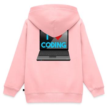 Programmieren, Programmierer, Informatiker - Kinder Premium Organic Zip Hoodie - Rosa - Hinten - AI Model Kid Female (0cm)