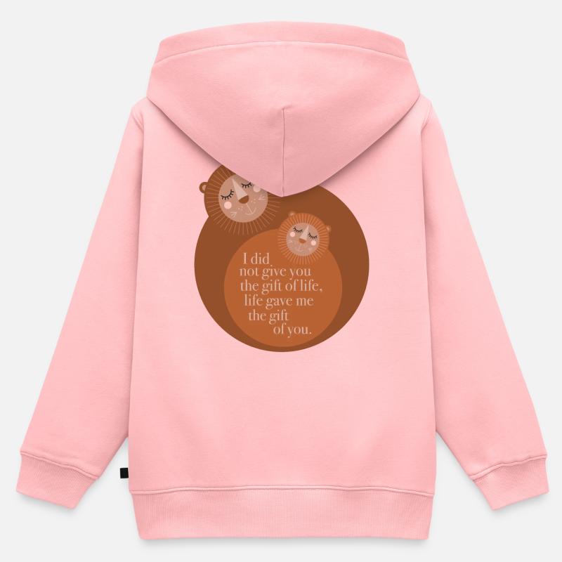 MÈRE - Sweat Premium à capuche zippé enfant bio - rose